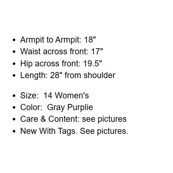 REI Top Womens 14 Sariska Yoga Tunic Gray Purple Stretch Knit Attached Bra New - Picture 4 of 14